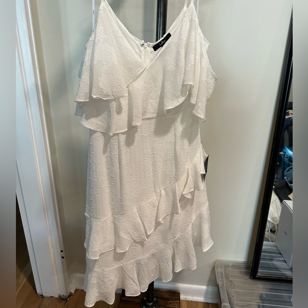 Flowy White Midi Dress